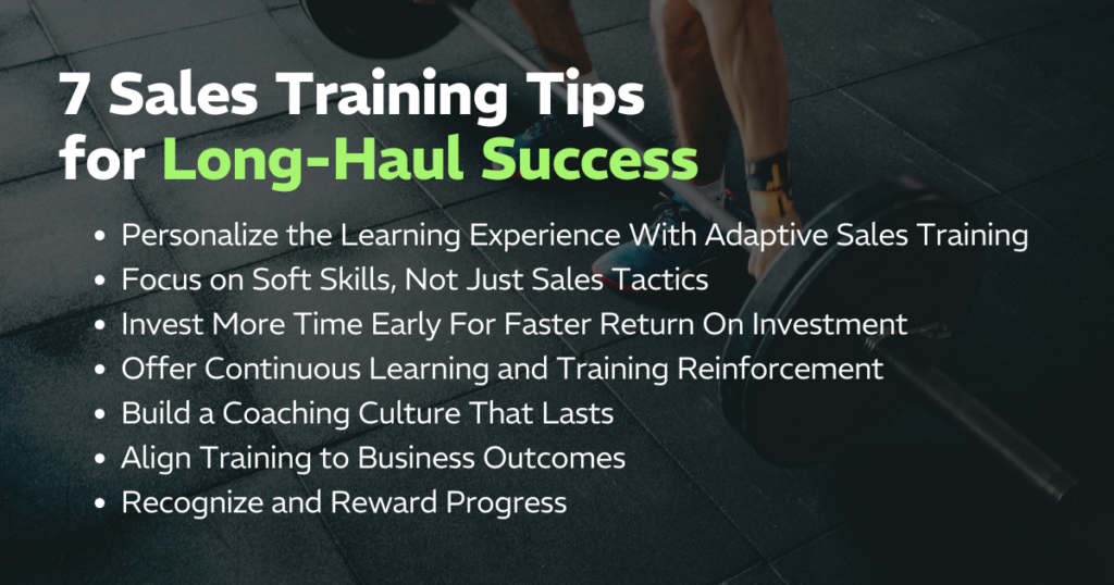 7 Sales Training Tips for Long-Haul Success