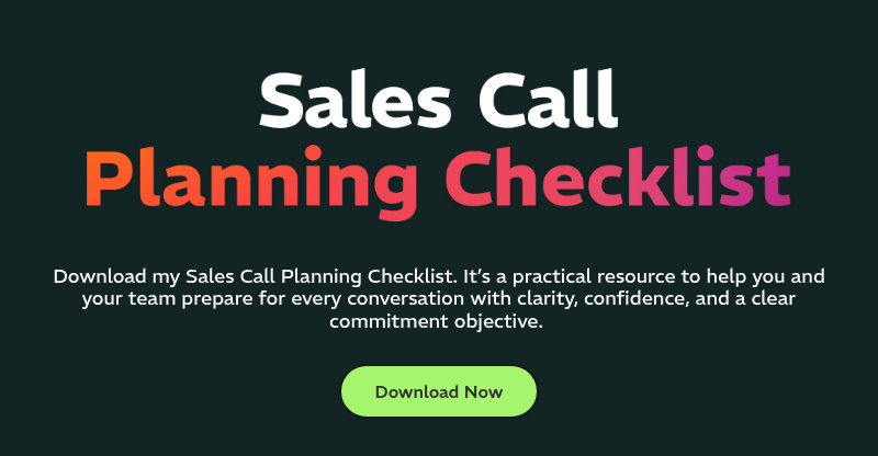 Sales Call Planning Checklist