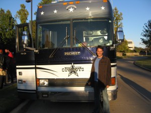 Travelling in style on the Dallas Cowboys Tour Bus