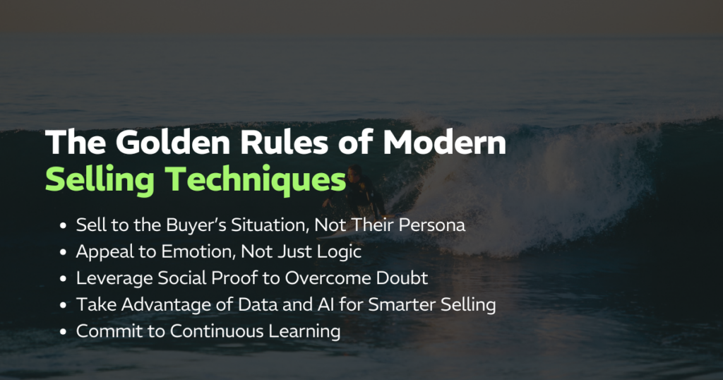 From Pitch to Partner: Sales Techniques for Long-Term Wins 3 RYAN Interior The Golden Rules of Modern Selling Techniques