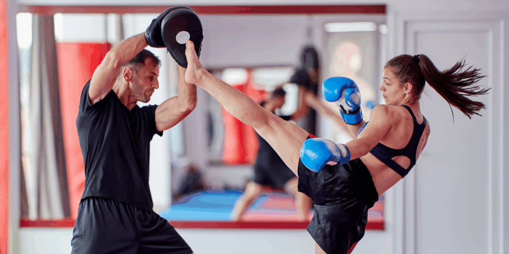 Boxer Practicing