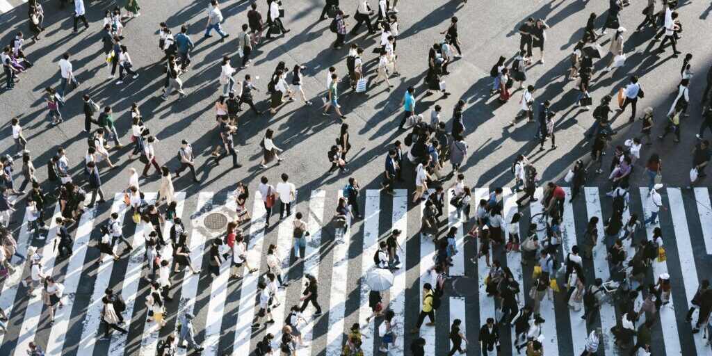 People on crosswalk
